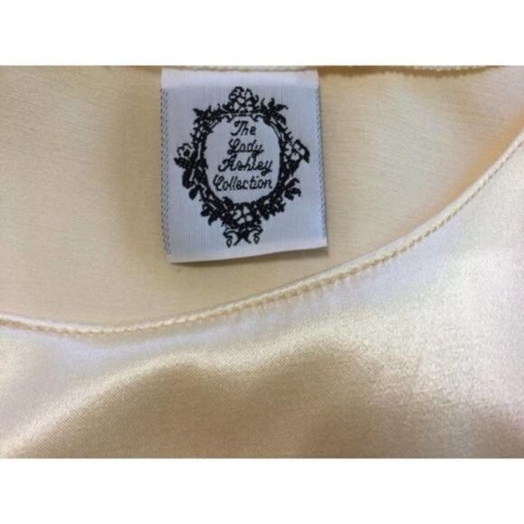 Vintage Ivory Satin & Lace Slip Dress By The Lady Ashley Collection - Picture 3 of 7